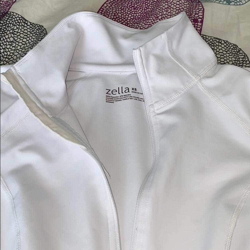 Zella Half Zip White Pullover Performance Top - image 4